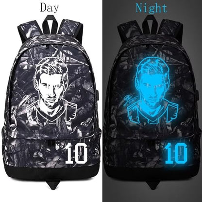 Soccer Player 10 Luminous Ball Storage Backpack Sports Equipment Depositary Multifunctional Bag For Men Women - color: Grey - 2
