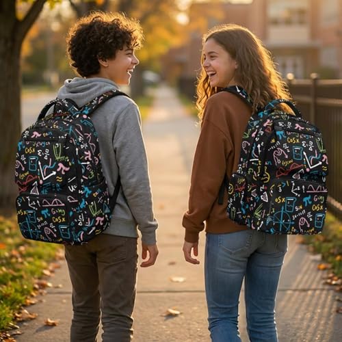 Math Backpack for Boys Kids School Backpacks with Lunch Box Water Bottle Holder and Pencil Case 4 in 1 Kindergarten Backpack for Boys School Bags with Adjustable Straps 17 Inch - color: Math