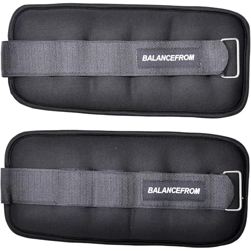 Fitvids Fully Adjustable Ankle Wrist Arm Leg Weights, 1-20LBS, Multiple Options - style: 4 lbs each (8-lb pair), Black