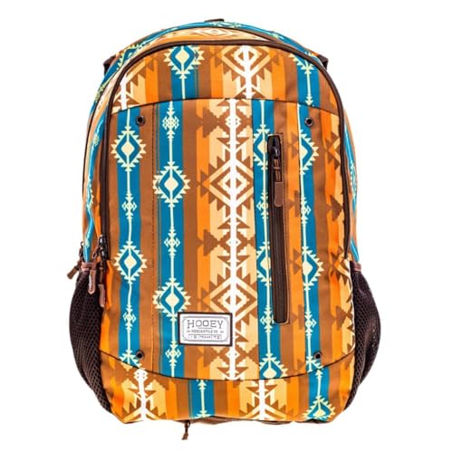 HOOEY Rockstar 20L Backpack - Compact Travel Backpack with Laptop Sleeve - Lightweight, Durable Daypack for Commuting, Hiking & Outdoor Use - Unisex Design (Cathay Spice/Aztec) - color: Cathay Spice/Aztec