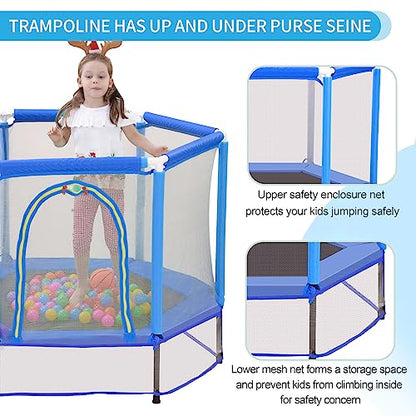 Trampoline, Portable Foldable Trampoline in-Home Mini Rebounder with Adjustable Handle, Exercise Trampoline for Adults, 40" Max Load 330lbs