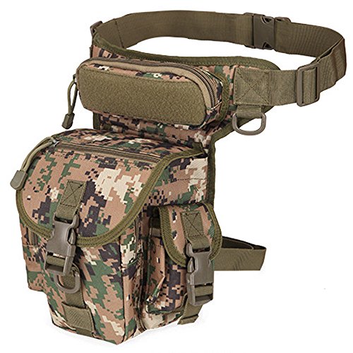 Multi-Purpose Hiking Waist Fanny Pack Running Backpack Outdoors Camping Bike Cycling Shoulder Bag - color: Jungle Digital