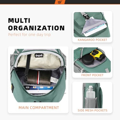 SKYSPER Sling Bag RFID Crossbody Sling Backpack Cross Body Shoulder Bag Travel Hiking Daypack for Women Men(Green) - color: Green