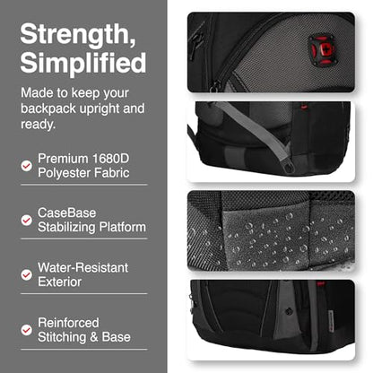 Wenger Synergy Laptop Backpack, Fits 16 Inch Laptop, Men's and Women's Laptop Bag, Black/Grey - style: Wenger Synergy Laptop Backpack