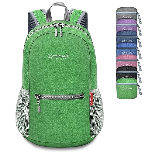 ZOMAKE 10L Lightweight Packable Hiking Backpack, Small Travel Hiking Daypack for Women Men Tear Resistant Foldable Day Pack for Camping Outdoor Sports(Dark Green) - color: Dark Green