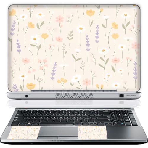 11.6 12 Inch Laptop Skin Sticker Cover Premium Sticker Cover Art Decal Decorative (Included 2 Wrist Pad Skins) - Dainty Wildflowers - color: 3718, size: 12 Inch