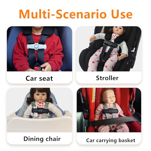 Universal Child Car Seat Chest Harness Clip Universal Safer Belt Clip Buckle Lock Stroller Chest Clip Adjustable Guard for Baby and Kids (Black Chest Buckle Set) - color: Black chest buckle set