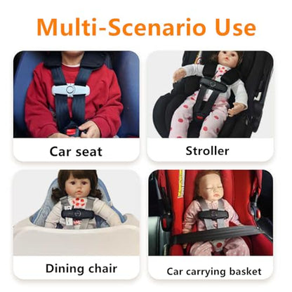 Universal Child Car Seat Chest Harness Clip Universal Safer Belt Clip Buckle Lock Stroller Chest Clip Adjustable Guard for Baby and Kids (Black Chest Buckle Set) - color: Black chest buckle set