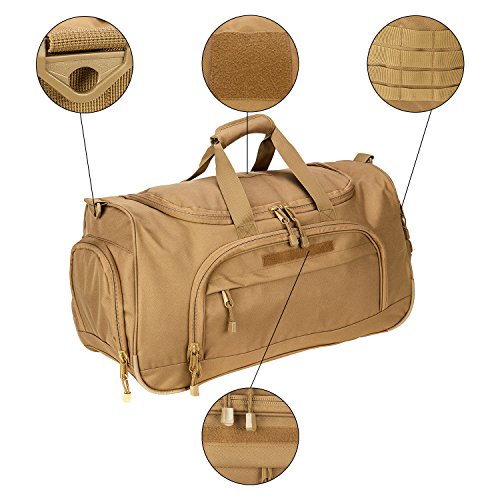 Gym Duffel Bag for Men Sports Duffel Bag with Shoe Compartment (TAN-Model B) - color: TAN-Model B