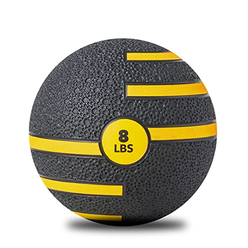 JFIT Dual Texture Medicine Ball – Weighted Exercise Ball for Strength, Core & Functional Fitness Training - style: 8lb