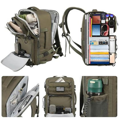 Legestori 25L Tactical Bag Backpack for Men, Heavy Duty Military Backpack Molle Army Large Rucasack, Laptop Backpack Travel (Green) - color: Green