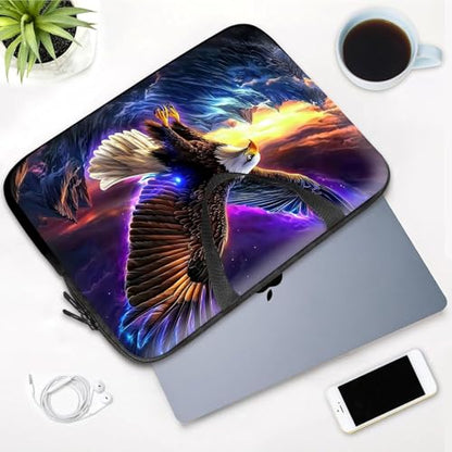 14 15 15.4 15.6 inch Laptop Handle Bag Computer Bag, Pouch Holder Notebook Sleeve Cover Soft Case Compatible for Dell,Lenovo,Toshiba HP, Asus Notebook-Flying Eagle - color: Flying Eagle