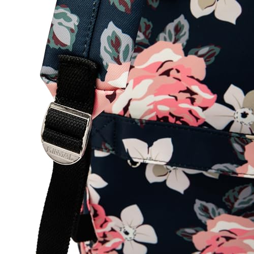 Kinmac Laptop Backpack for Women and Men, Large Capacity Travel Backpack for 15.6 inch Laptop Computer (Blue Rose) - color: Blue Rose