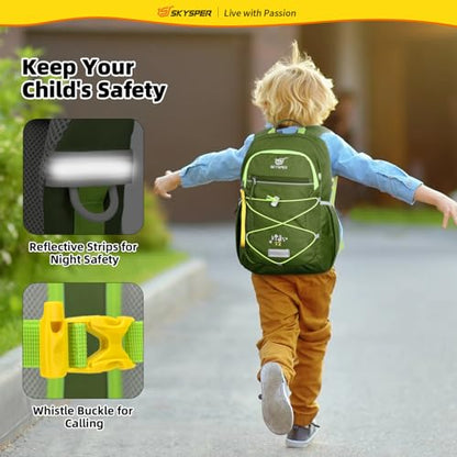 SKYSPER Kids Backpack 12L Children School Bag Child Boy Girl Pack Ages 4-8 for Traveling Day Trips Classes Camping(ArmyGreen) - color: Armygreen, size: Small