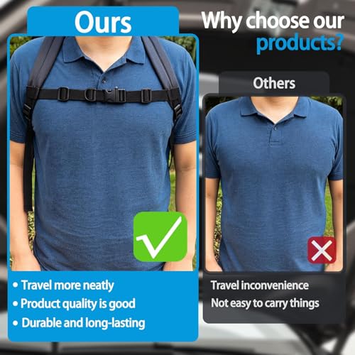 2-PackBackpack Chest Strap,Adjustable Sternum Strap