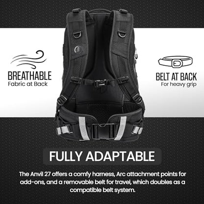 Tamrac Anvil 27 Camera Backpack for Photographers, DSLR Camera Bag with Laptop Compartment, Professional Photography Backpack, Camera Bag with Tripod Holder, Camera Carrying Case, Black - style: Anvil 27