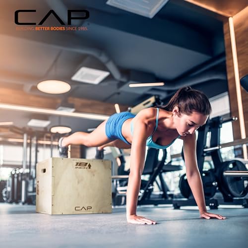 CAP Barbell 3-in-1 Plyometric Box | Multiple Styles and Sizes - size: 24in x 20in x 16 in, style: WOOD