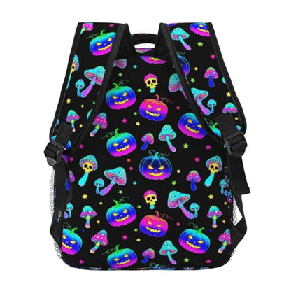 Work Laptop Backpack Halloween Trippy Mushroom Pumpkin, Water Resistant Commuter Bag with Inner Pocket for Office, Business Travel and Daily Commute - color: Pattern (263)