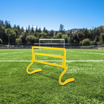 MAGICLULU Adjustable Football Agility Training Hurdles Set, Foldable Portable Soccer Speed Workout Equipment with Height Regulation for Football and Basketball Training