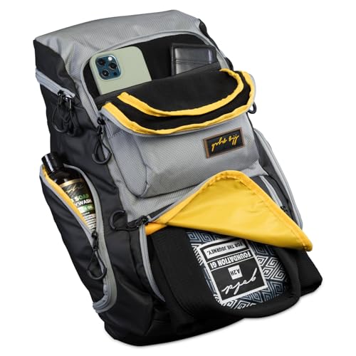 Gold BJJ Jiu Jitsu Backpack - Heavy Duty Gym Bag with Waterproof Gi Pocket - color: Grey