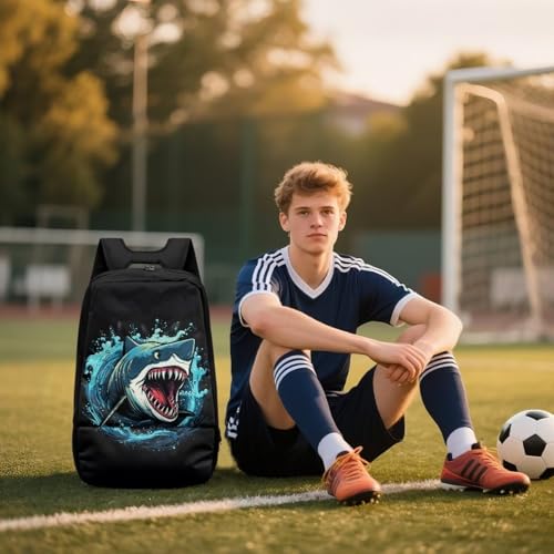Basketball Backpack With Separate Ball Compartment And Shoes Fit Basketball Volleyball Football - color: Shark