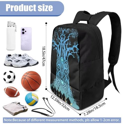 Basketball Backpack With Separate Ball Compartment And Shoes Fit Basketball Volleyball Football - color: Viking style Tree