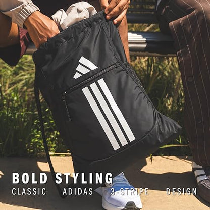 adidas Alliance Sackpack – Drawstring Backpack for Sports, Small Gym Bag, Team Power Red 2/3, OSFA - color: Team Power Red 2/3