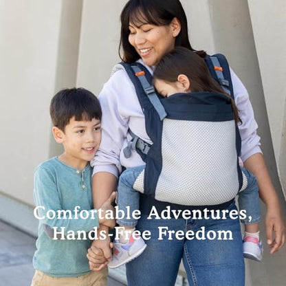 Beco Toddler Carrier with Breathable 3D Mesh & Extra Wide Seat - Front-Carry & Backpack Style - Lightweight Sling Carrier for Children (24-48 Months) - Cool Navy - color: Cool Navy