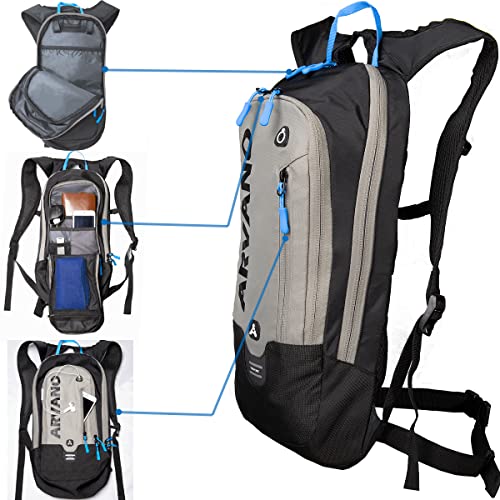 Bike Backpack Small Mountain Biking Backpack Lightweight 6l Daypack - MTB Cycling,Hiking,Skiing,Snow Bicycle,Snowboard | Lightweight - color: Grey