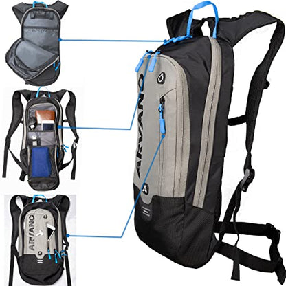 Bike Backpack Small Mountain Biking Backpack Lightweight 6l Daypack - MTB Cycling,Hiking,Skiing,Snow Bicycle,Snowboard | Lightweight - color: Grey