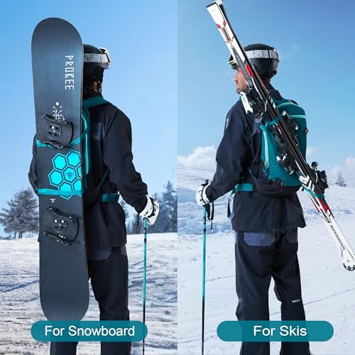 12L Ski & Snowboard Backpack, Backcountry Backpack for Men Women - color: Lake Blue