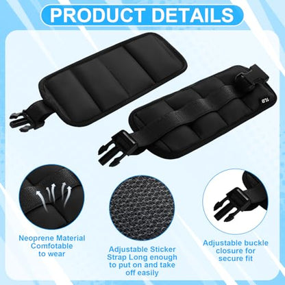 Hollowfly Water Aerobics Set, 4 Piece Pool Exercise Kit (2 Aquatic Dumbbells + 2 Ankle/wrist Weights), EVA Foam, Low-impact Workout - color: Black, size: 1lb