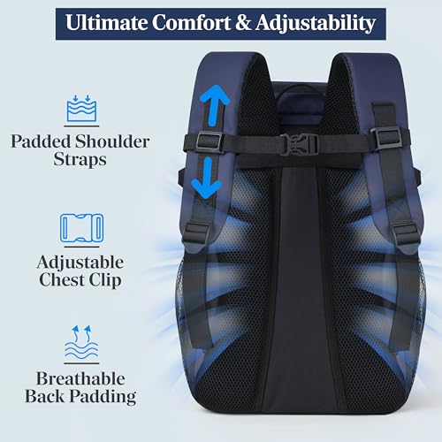 SUN CUBE Cooler Backpack 33 Can, Leakproof Insulated Backpack Cooler for Men Women, Camping Cooler Backpack for Beach Travel Hiking, Waterproof Lunch Backpack - color: Navy