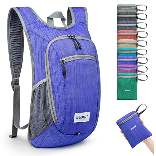 G4Free 10L/15L Hiking Backpack Lightweight Packable Hiking Daypack Small Travel Outdoor Foldable Shoulder Bag - color: Blue, size: 10L
