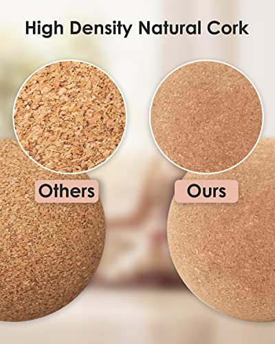 KITWILD Cork Massage Ball, High Density Fine Particles Massage Ball for Deep Tissue Muscle Massage, Myofascial Release, and Yoga Therapy, 2.5 Inch Lacrosse Ball - 2 Pack - style: 2 Pack (2.5'')