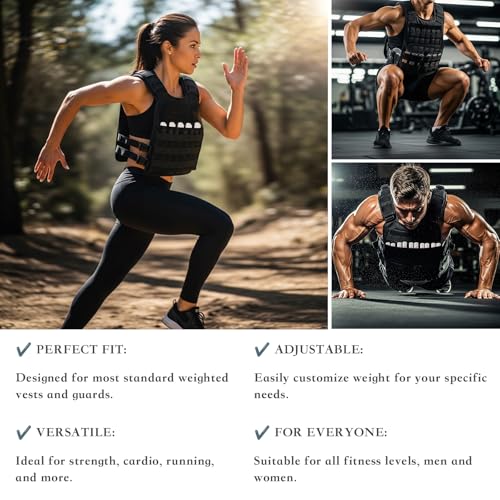 Mavee Fractional Weight Vest Plates, Rustproof Solid Steel Inserts for Rucking, Tactical Carrier & Strength Training - color: Silver (Electroplated), size: 6.7 Inch (8 Pack / 4.0 Lbs)