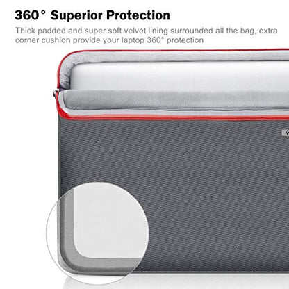 Voova Laptop Sleeve Case 13 13.6 Inch with Handle, 360°Protective Waterproof Slim Computer Bag Cover Compatible with MacBook Air 13 M1/M2/M3/M4 2020-2024, MacBook Pro 13, IPad Air/Pro 13, Grey - color: Grey, size: 12.6-13.6 Inch