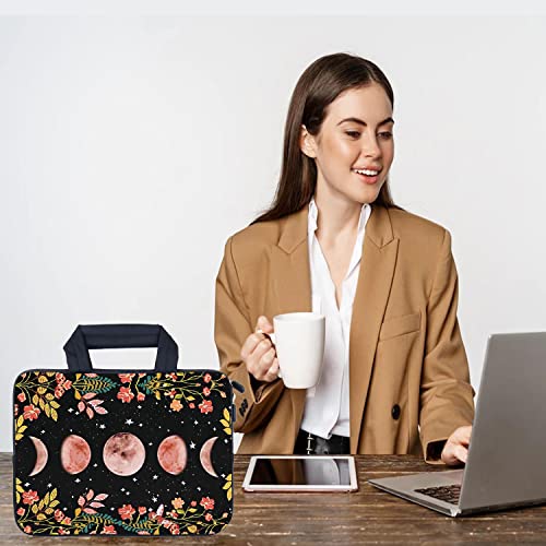 AMARY14 15 15.4 15.6 inch Laptop Handle Bag Computer Protect Case Pouch Holder Notebook Sleeve Neoprene Cover (Flowers moon) - color: Flowers Moon