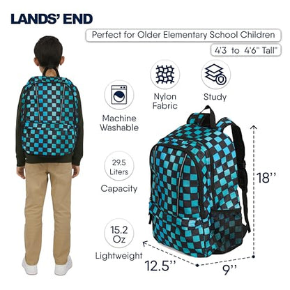 Lands' End Unisex Kids Large ClassMate Lightweight Durable Elementary School Backpack, Tundra - color: Tundra