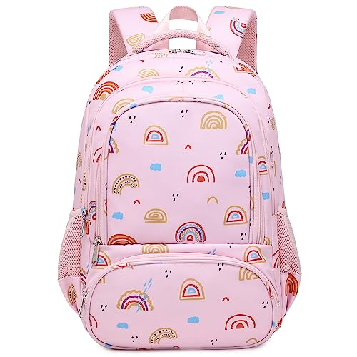 abshoo Lightweight Rainbow Kids Backpack For School Girls Elementary Kindergarten Bookbag School Bags (Rainbow) - color: Rainbow