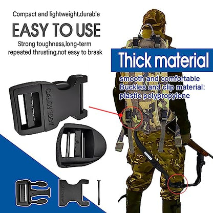 1" Buckle Quick Side Release Buckle,Adjustable No Sewing Clip,Plastic Replacement for Nylon Webbing Straps,Backpack Pack Belt - color: 1 Inch 4 Pcs