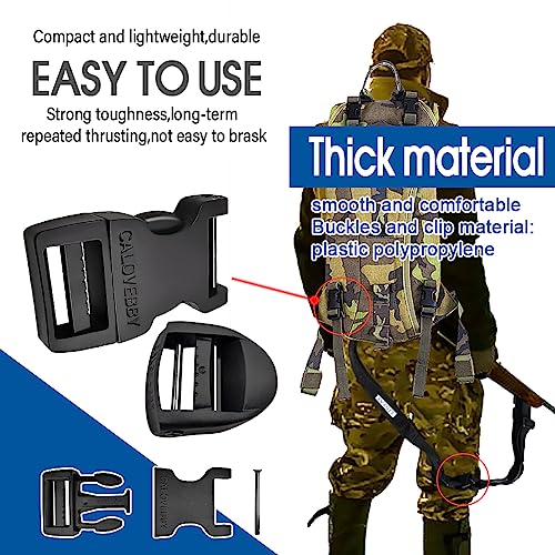 1" Buckle Quick Side Release Buckle,Adjustable No Sewing Clip,Plastic Replacement for Nylon Webbing Straps,Backpack Pack Belt - color: 1 Inch 2pcs