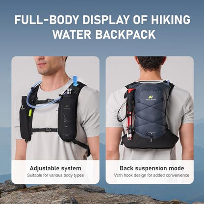 N NEVO RHINO Hydration Backpack,Lightweight Water Backpack for Hiking with 2L Water Bladder,Hydropack Hydration Pack for Cycling Running Trail Rave - color: Blue