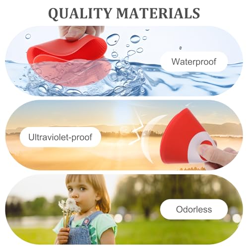 24 Pack Spot Markers Non Slip Rubber Agility Markers Flat Field Cones Floor Dots for Soccer Basketball Sports Speed Agility Training and Drills（7.6 Inch）