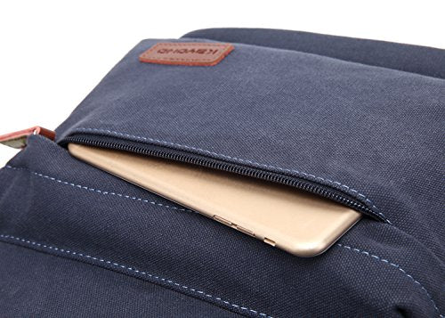 kayond Casual Style Lightweight canvas Laptop Bag/Durable Travel backpacks/Rucksack for Men&Women/Fashion Backpack Fits 15 inch Notebook (navy blue) - color: Navy Blue