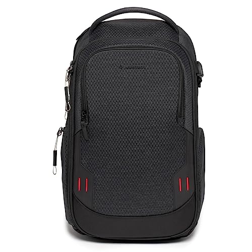 Manfrotto PRO Light Frontloader M, Professional Camera Backpack, Side and Front Access, Tripod Mount, Padded Backpack with Interchangeable Dividers, Black