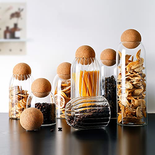 Kingrol 8 Pack Wine Decanter Cork Stoppers - 2.45 Inch/ 62 mm Cork Ball Stopper for Glass Decanter Carafe - Travel Massage Roller Balls for Myofascial Release, Trigger Point Therapy, Yoga Therapy