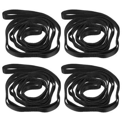 PATIKIL Daisy Chain Straps, Strong Climbing Strap Adjustable Nylon Chain Sling with Loops for Aerial Yoga Hammock Swing - color: Black, size: 59 Inch