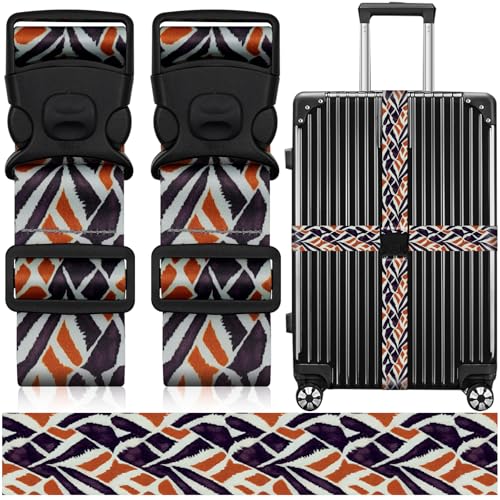 Luggage Straps for Suitcases, Travel Adjustable Belt with Quick Release Buckle, Heavy Duty Nylon Bag Packing Strap, Unique Bright Identifiers Business Travel Accessories (2 Pack)-Roads - color: 24020 Roads
