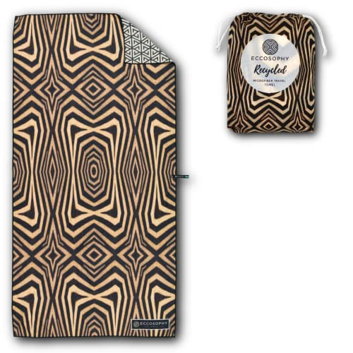 ECCOSOPHY Microfiber Beach Towel - Sand Free Towels are Quick Dry, Light Weight, Super Absorbent - Perfect Pool, Travel, Cruise, Camping Essentials - Oversized Extra Large for Adults 71x35 in - color: Kenya